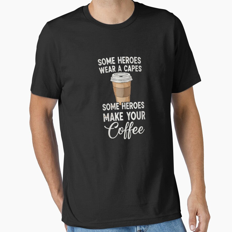 Some Heroes Wear A Capes Some Heroes Make Your Coffee Barista Appreciation Coffee Lover Gift by SofiBlair