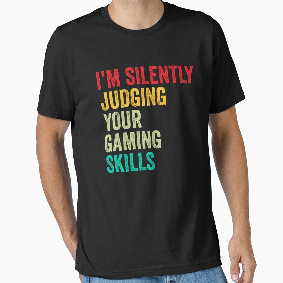 Gaming Lovers Gift, Funny I'm Silently Judging Your Gaming Skills by vzrnmichsudops