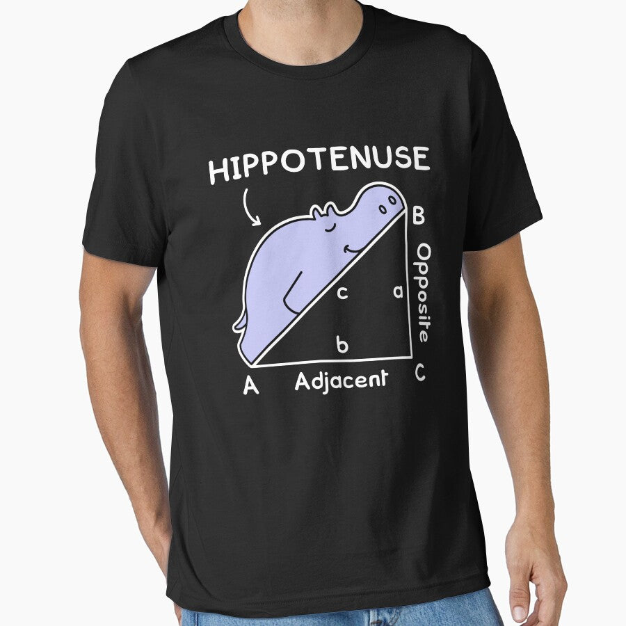 Hypotenuse Math Pun, Hippotenuse by TashaVector