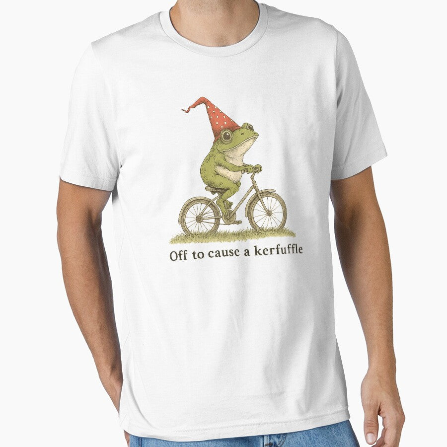 Off to Cause a Kerfuffle Frog, Funny Weirdcore Sayings, Meme by toongstudio