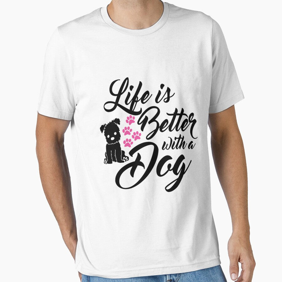 Life Is Better With A Dog Novelty T Shirts by q4success