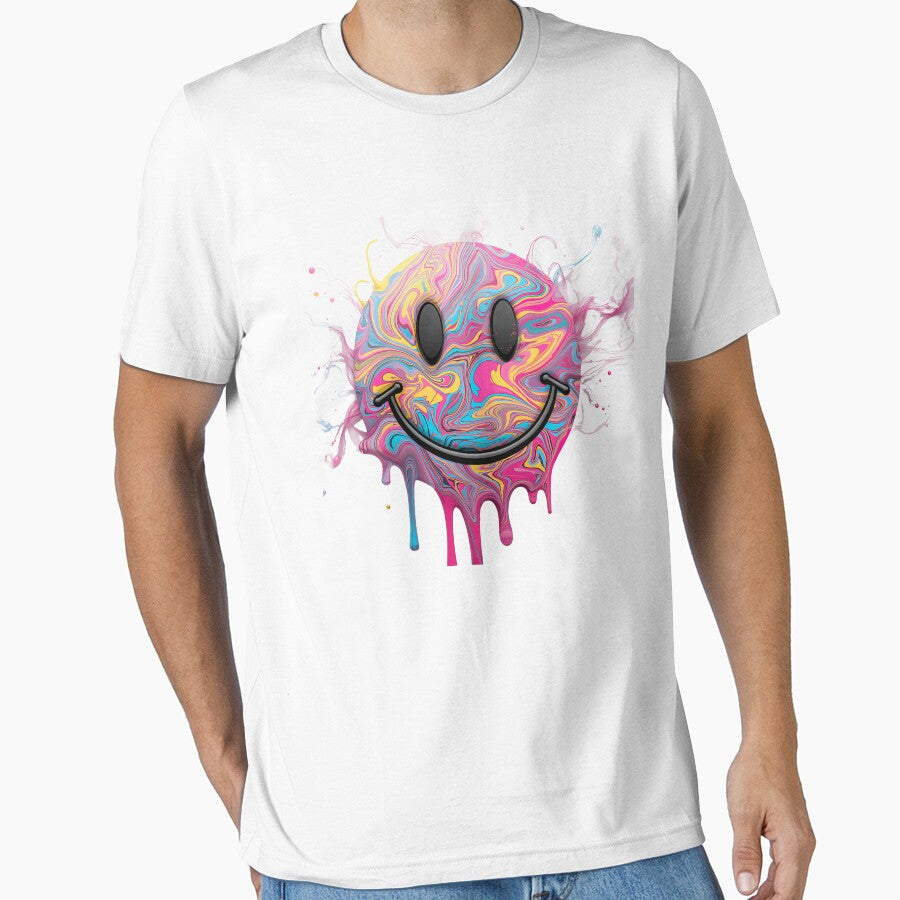 Melting Tie-Dye Smiley Face Art by Alexrtr