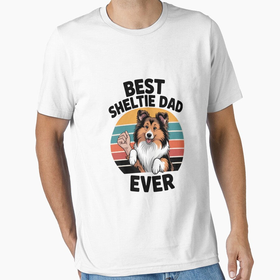 Best Sheltie Dad Ever Sheepdog Papa Shetland Sheepdogs by KarstenNoanra