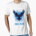 Cool Blue Raven - Cyberpunk Crow Japanese Kanji Streetwear Art by etuvibes