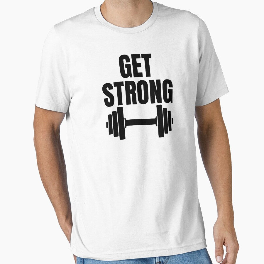 Get strong - fitness & Gym motivation motto and quote by GraphicDream