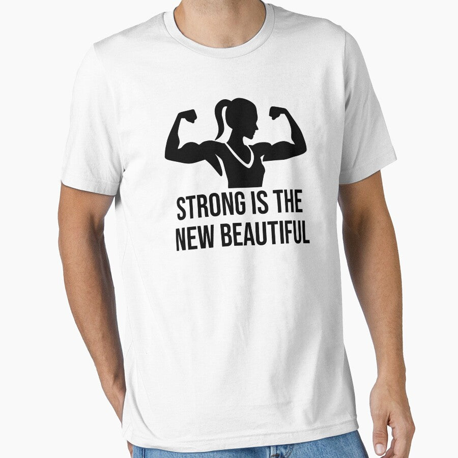 Strong is the New Beautiful - fitness and Gym motivational quote by GraphicDream