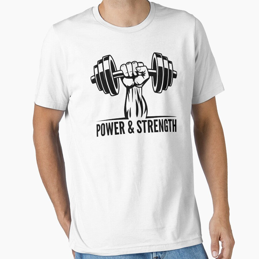 Power & Strength - fitness and Gym motivational quote by GraphicDream
