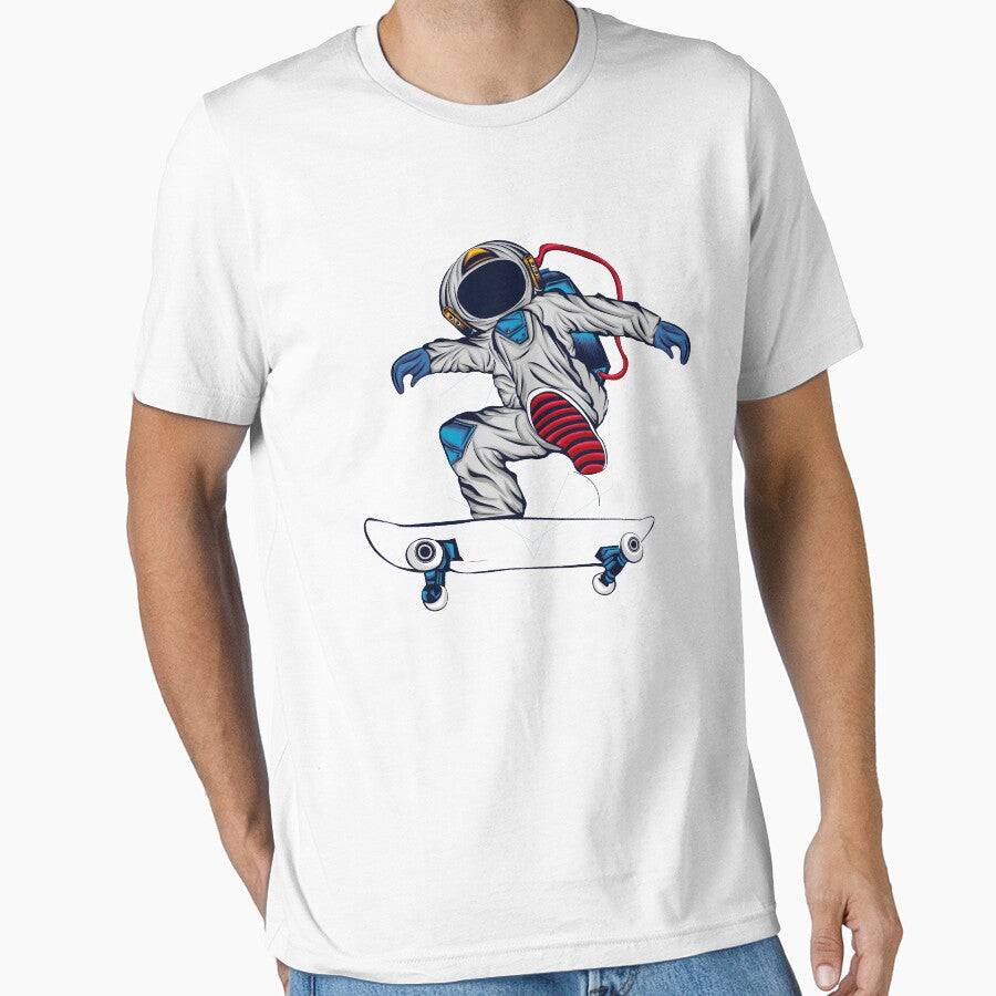 skateboarding astronaut in space by buzwin