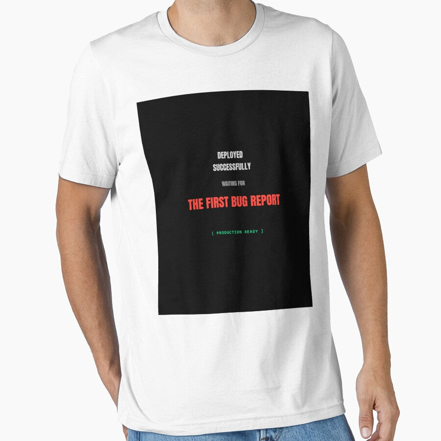 Deployed Successfully Waiting For The First Bug Report Funny Developer Meme by BuggedThreads