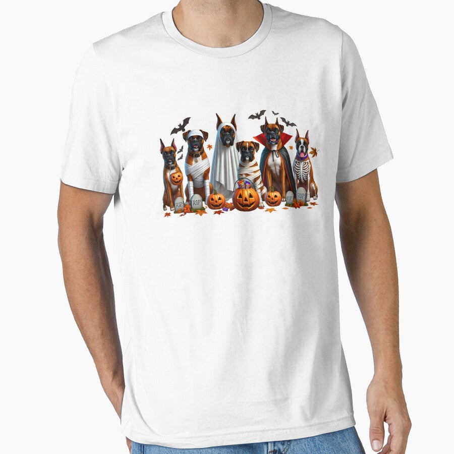 Funny Boxer Dog Halloween Dog Lover by Kimberley King Art  King Art