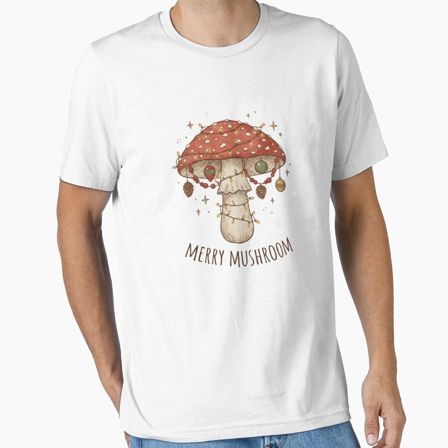 Merry Mushroom Cute Cottagecore Christmas by BKPrintDesing