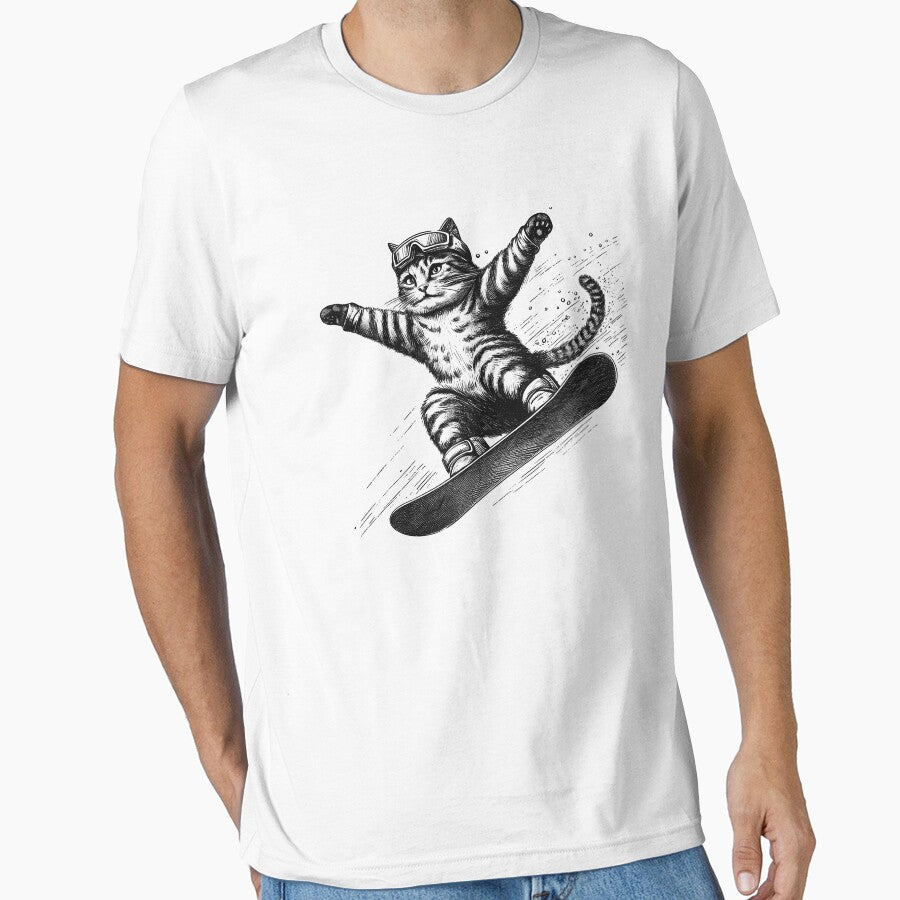 Cat Go Snowboarding by Kimberley King Art  King Art
