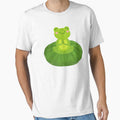 Frog doing yoga on lotus a leaf by LyricsWear