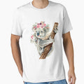 Baby Koala Floral Watercolor by atlaspa