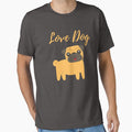 Love Dog Graphic T-Shirts,Love Dog Mask-Stickers & Magnets Essential T-Shirt by Wonaso art