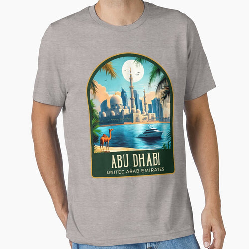 Abu Dhabi Vintage Travel Illustration by HomeLivingCo