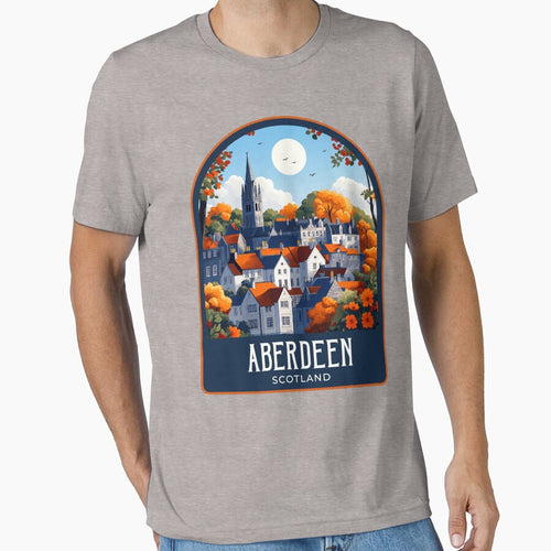 Aberdeen Vintage Travel Illustration by HomeLivingCo