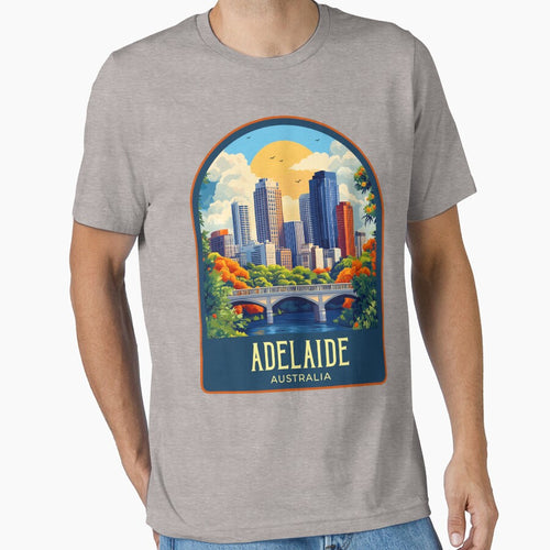Adelaide Vintage Travel Illustration by HomeLivingCo