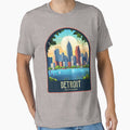 Detroit Vintage Travel Illustration by HomeLivingCo