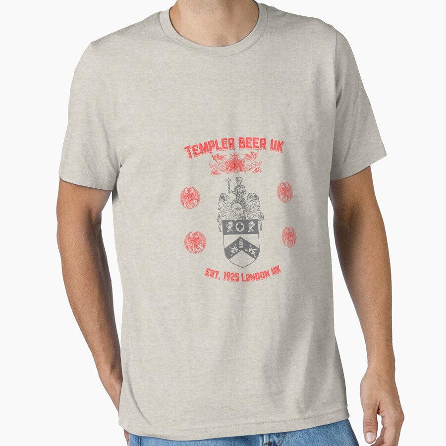 Knights Templer Beer London UK 1925 Est. Crest Coate of Arms 1966 Version - 06 by Henk GoGo T-Shirts ⭐️⭐️⭐️⭐️⭐️