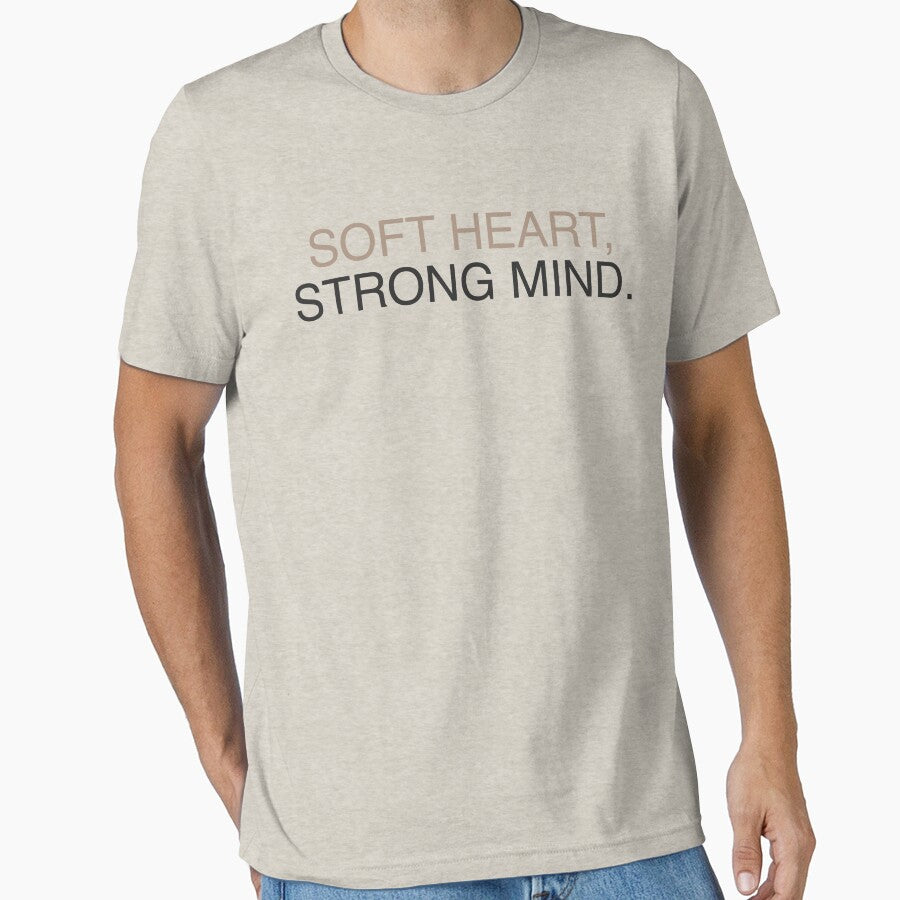 Soft Heart Strong Mind - Minimalist Neutral Beige Aesthetic Quote by WERSY