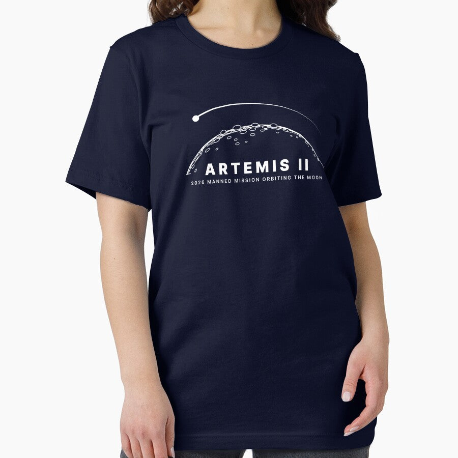 Artemis II 2026 Manned Mission Orbiting the Moon Minimalist Art by KiwiRider