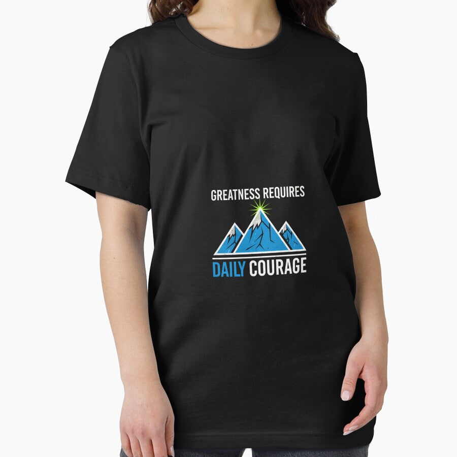 Mountain Courage Aspiration Tee - Greatness Daily by Merchifyme2000