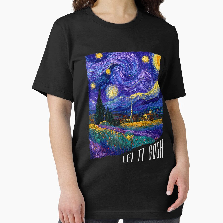 Let it Gogh Funny Vincent Van Gogh Starry Night Design by Juansustait
