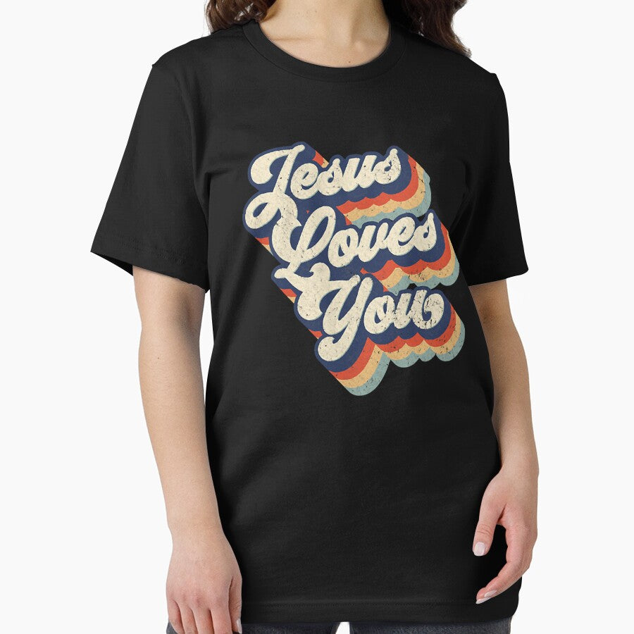 Jesus Loves You Retro Vintage Style by Helge Scheffler