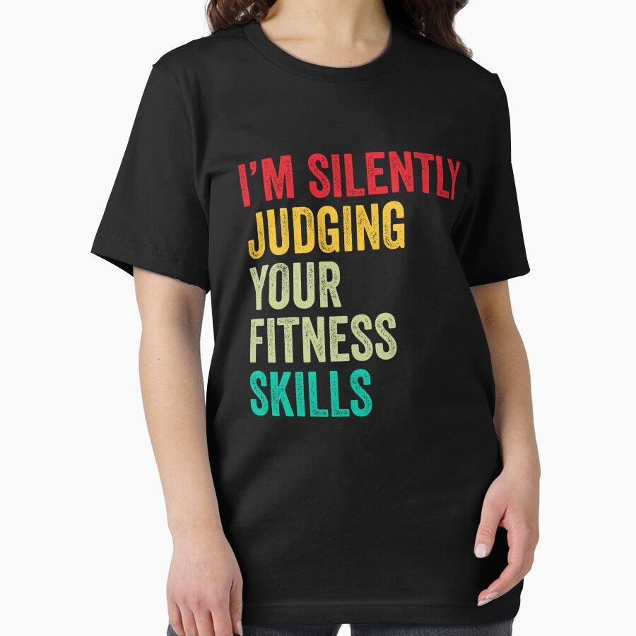 Fitness Lovers Gift, Funny I'm Silently Judging Your Fitness Skills by vzrnmichsudops