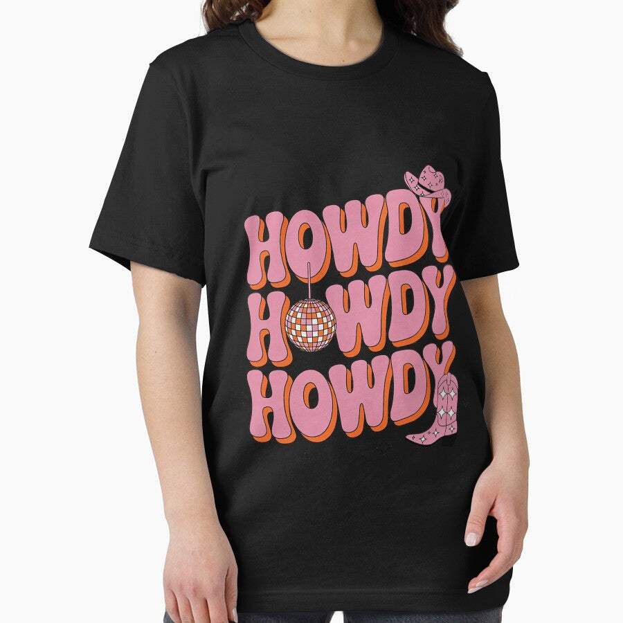 Howdy Southern Western Girl Country Rodeo Pink Cowgirl Disco by Silicula