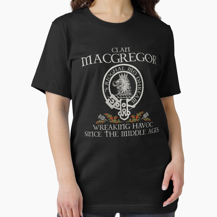 Clan MacGregor crest Scottish surname tartan Thistle vintage by Clan1093