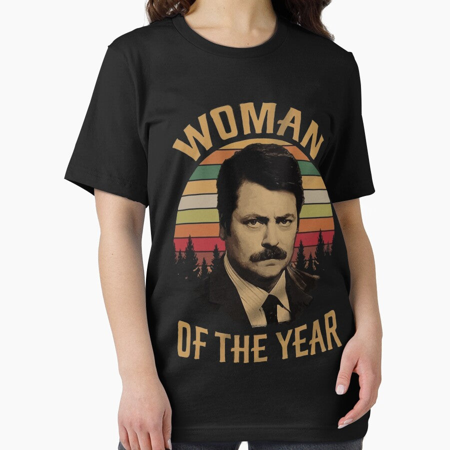Woman of The Year Vintage Retro  Ron Swanson Parks and Recreation by CiarasOrianal