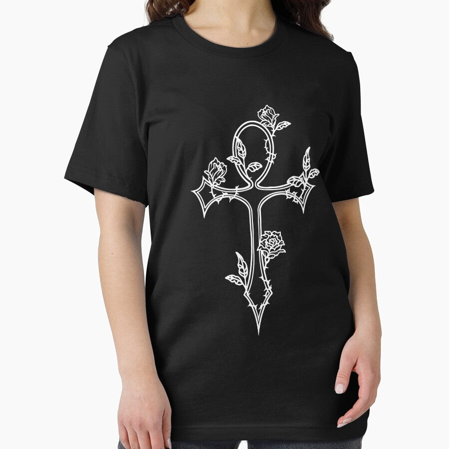Gothic and Egyptian Ankh Symbol with Roses Goth by FalkDania