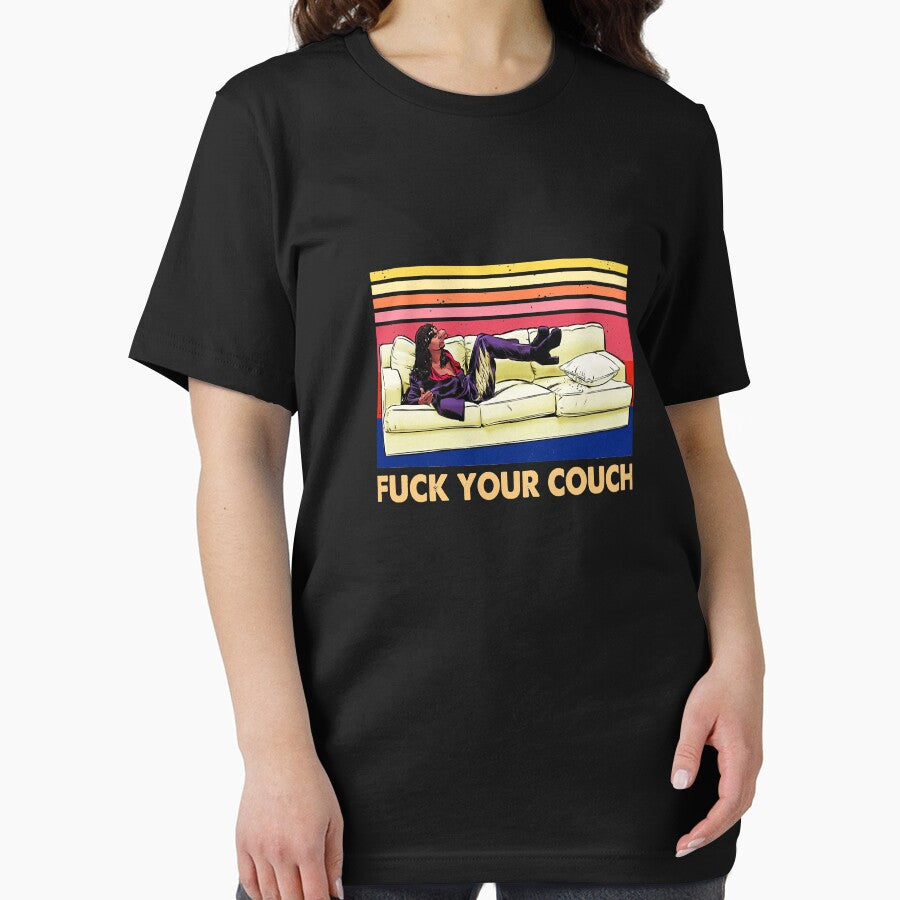 Vintage Fuck your couch Girl on Sofa Classic T-Shirt by toliverboganzb