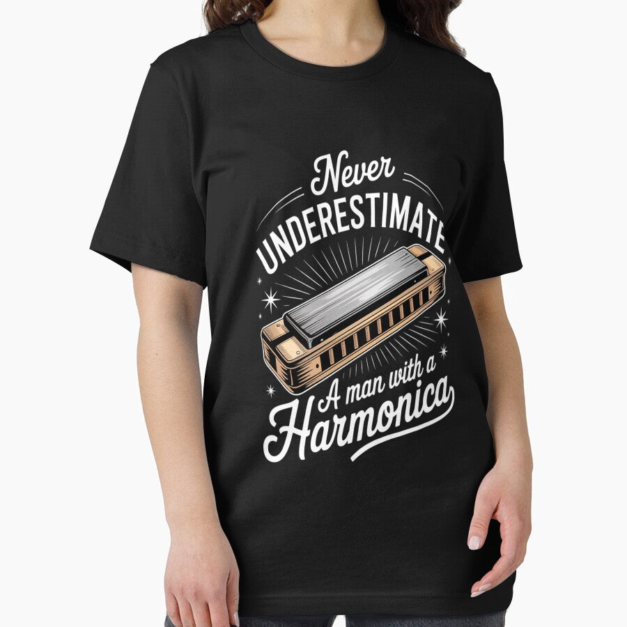 Harmonica Gift For Men Cool Music Instrument Lover by Moxizz