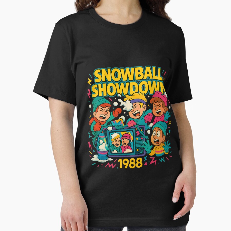 Snowball Showdown 1988 – Retro Winter Kids Cartoon Design by AddictiveDesign