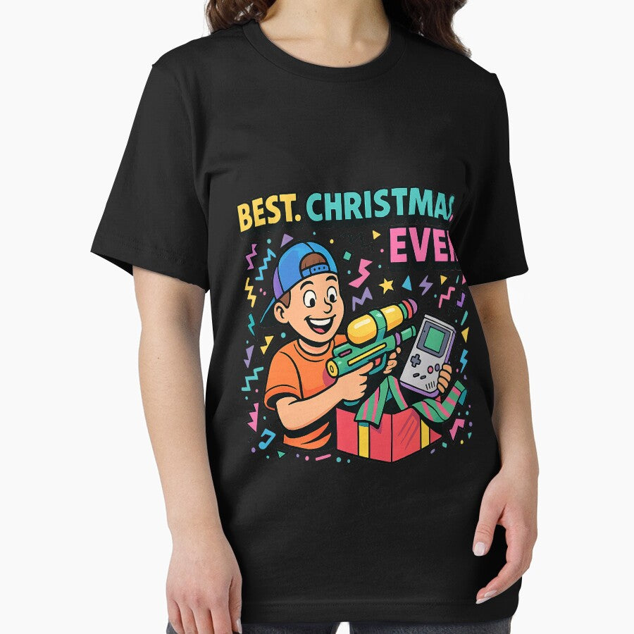 Best Christmas Ever Retro 90s Kid Gift – Game Boy & Super Soaker Holiday Art by AddictiveDesign
