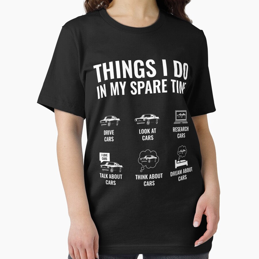 Things I Do In My Spare Time Funny Car Lover Muscle Car Guy T-Shirt by KellyeCollard