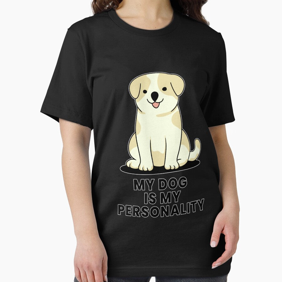 My Dog Is My Personality – Cute Dog Lover Illustration Shirt by Kewessthetic