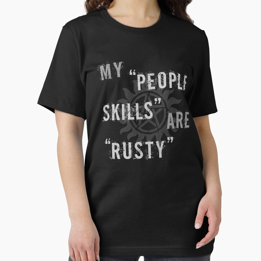 Supernatural Castiel 'People Skills' T-Shirt by thepixelgarden