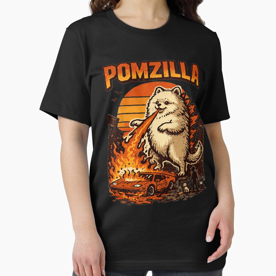 Pomzilla Pomeranian Monster Dog Humor by IdealDo