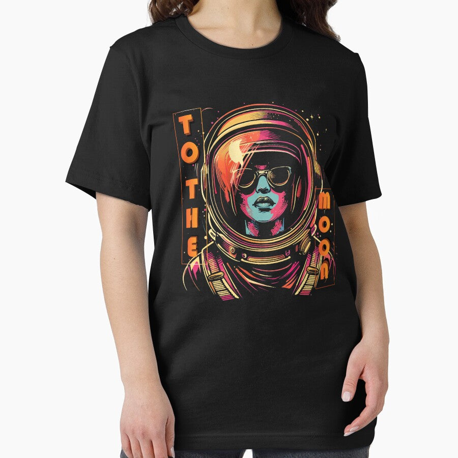 Vintage women of space t-shirt by Cute Animal pattern T-shirt