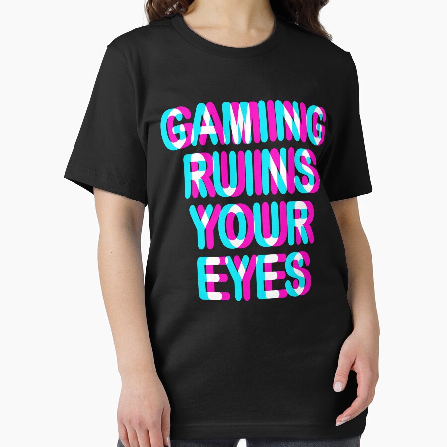 GAMER - GAMING RUINS YOUR EYES, TRIPPY 3D GAMING by ShirtWreck