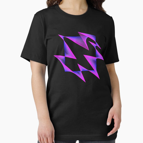 Abstract Geometry Line Art Neon Square by Denis Marsili