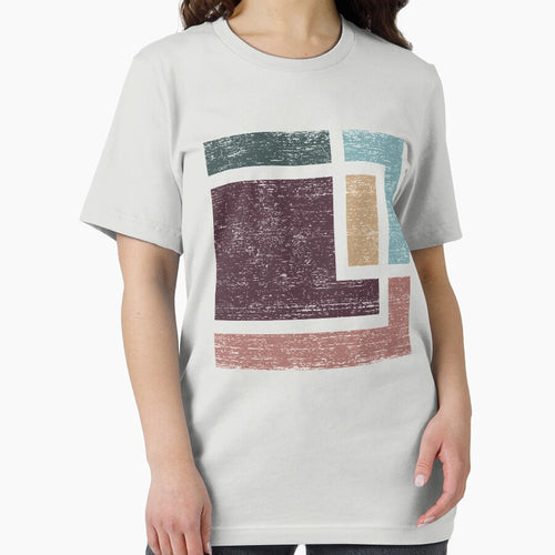 Abstract Geometry with Earth Tones Distressed Design by Denis Marsili