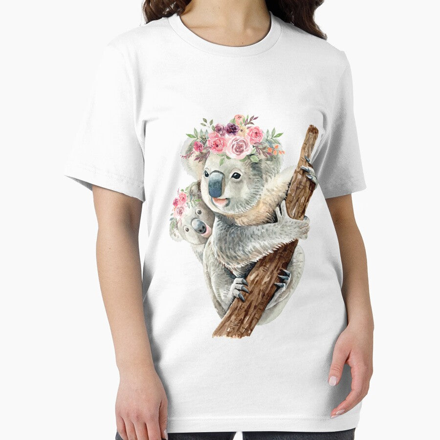Baby Koala Floral Watercolor by atlaspa