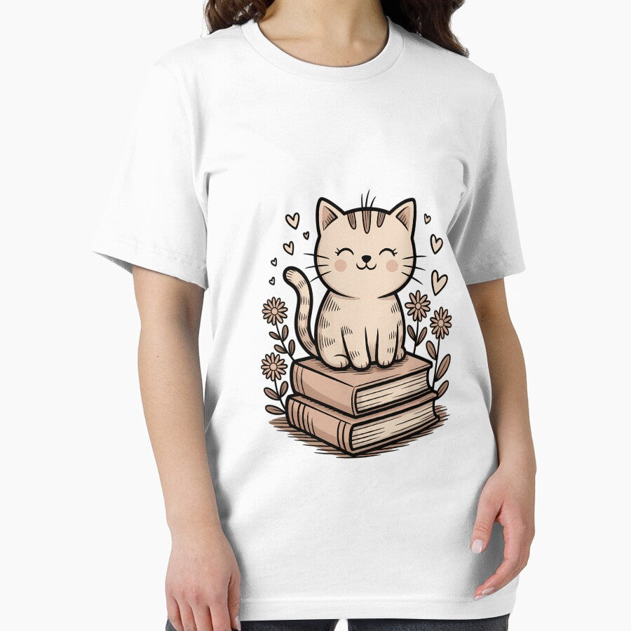 Cats And Books Lover Cute Cat Lover by FaithAbbott