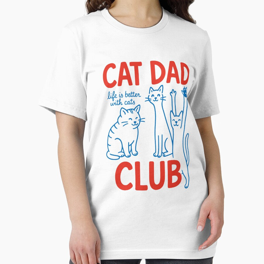 Cat Dad Club Shirt – Cute Minimalist Cat Lover Design for Men Who Love Cats – Life Is Better With Cats by tigger shop