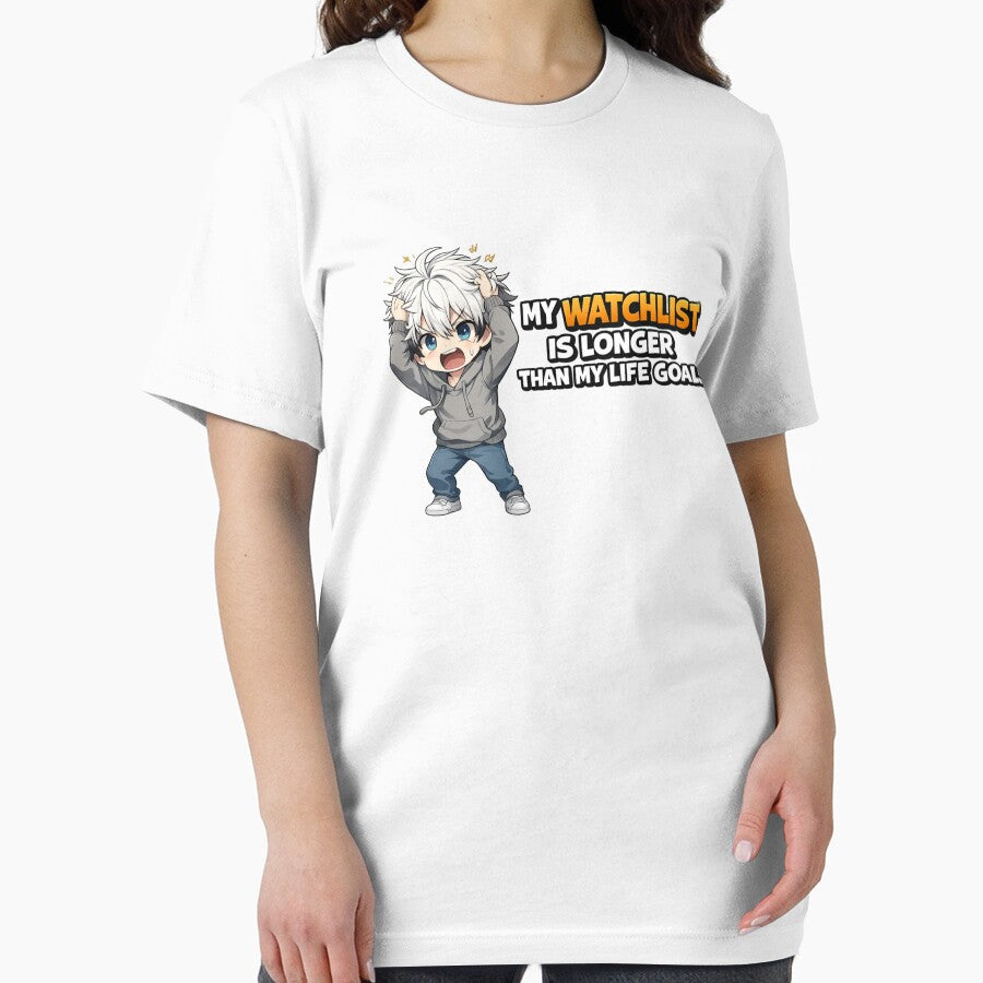 My Watchlist Is Longer Than My Life Goals Funny Anime Shirt | Anime Binge Watch Gift by Just An Anime Fan Shop